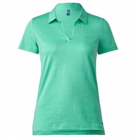 Basic Poloshirt ohne Knopf – electric green